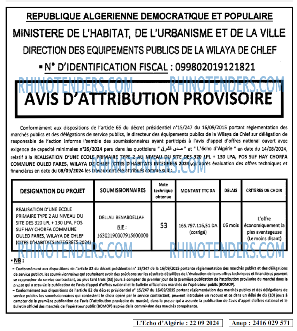 L'ECHO D'ALGERIE