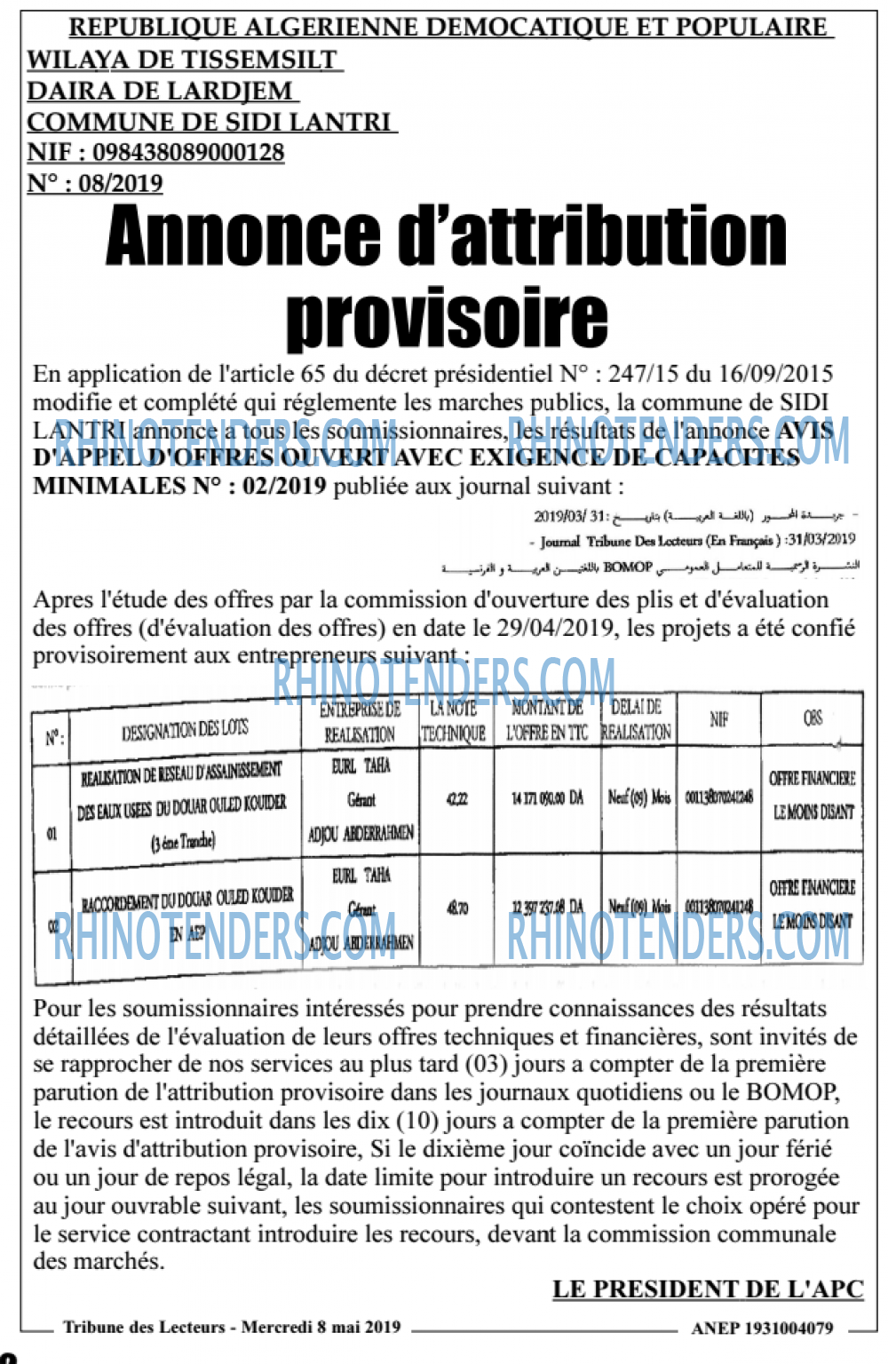 TRIBUNE DES LECTEURS