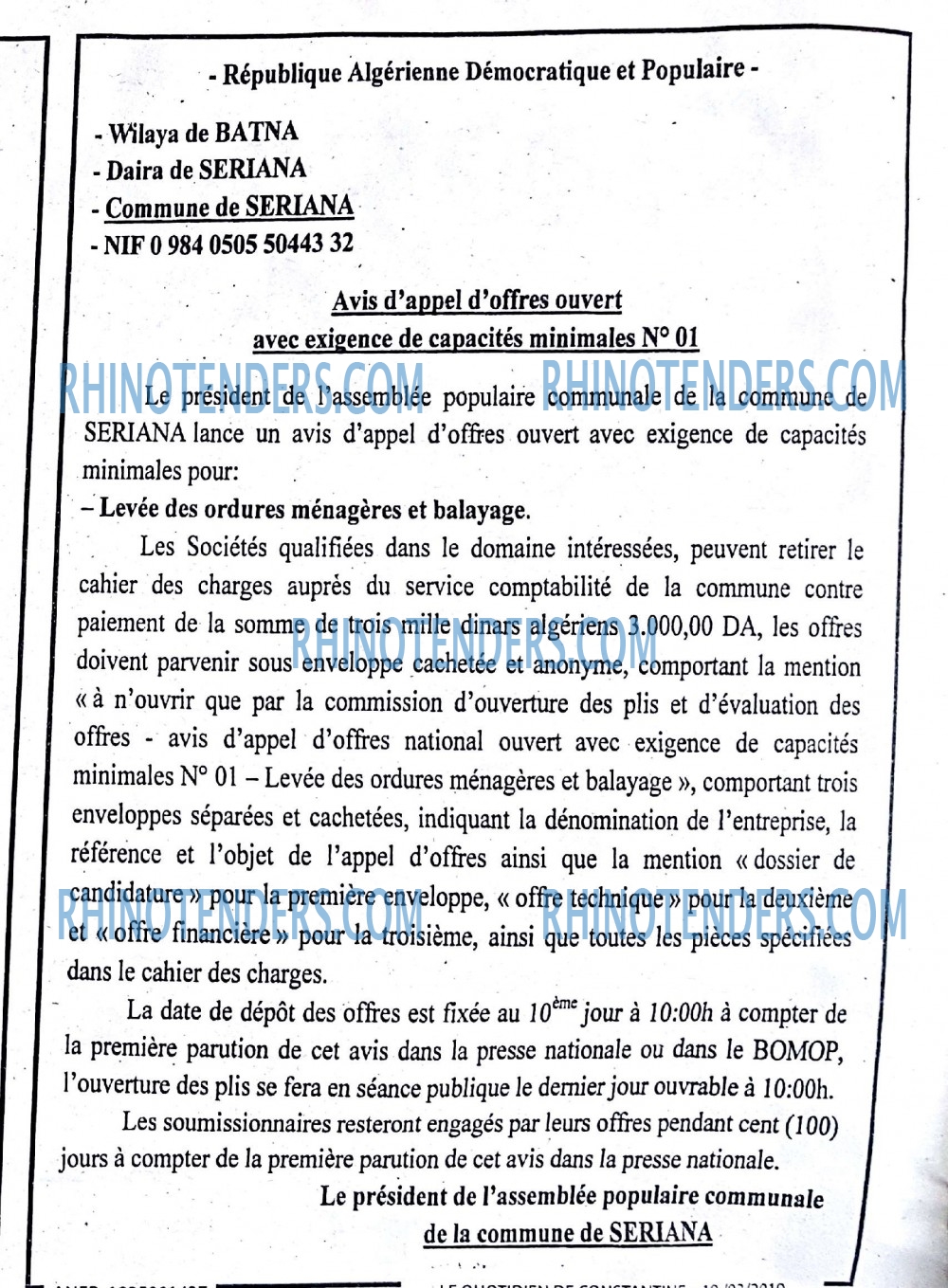 LE QUOTIDIEN DE CONSTANTINE