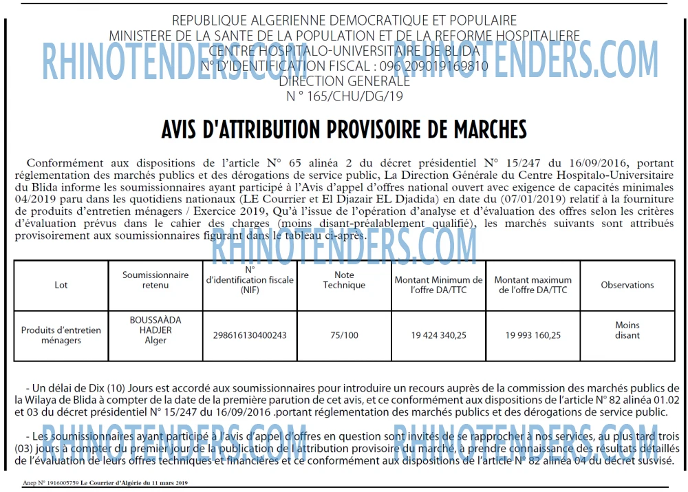 Le Courrier d'Algerie