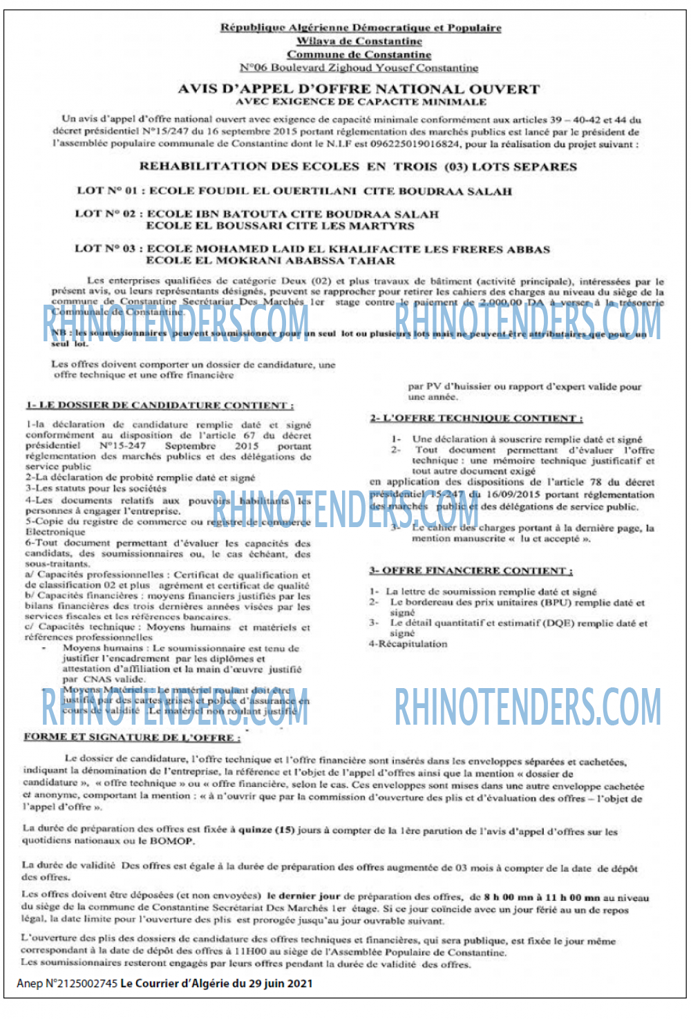 Le Courrier d'Algerie