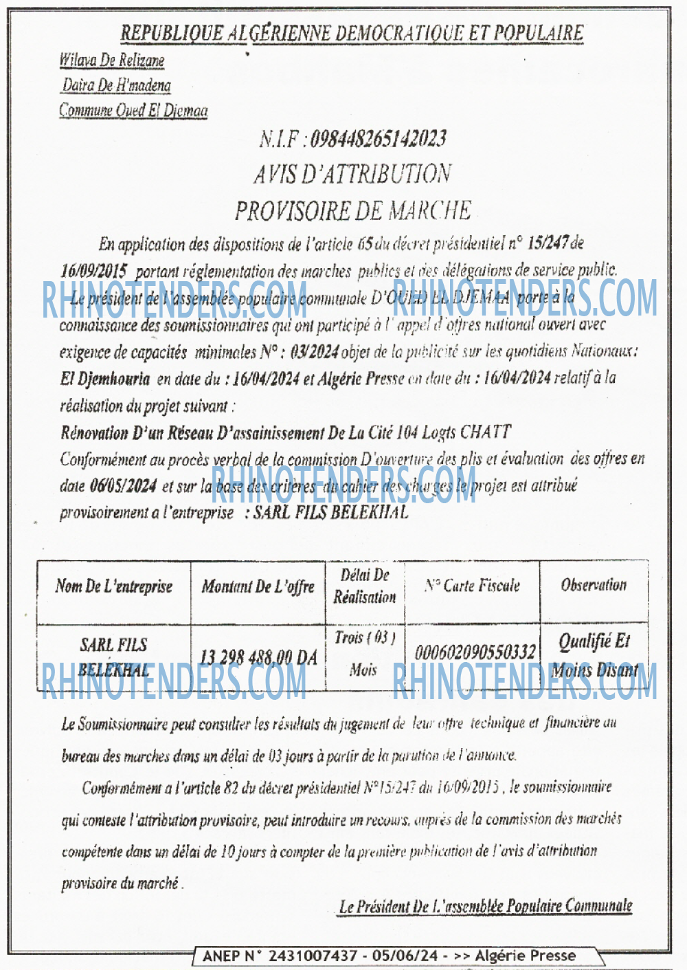 ALGERIE PRESSE