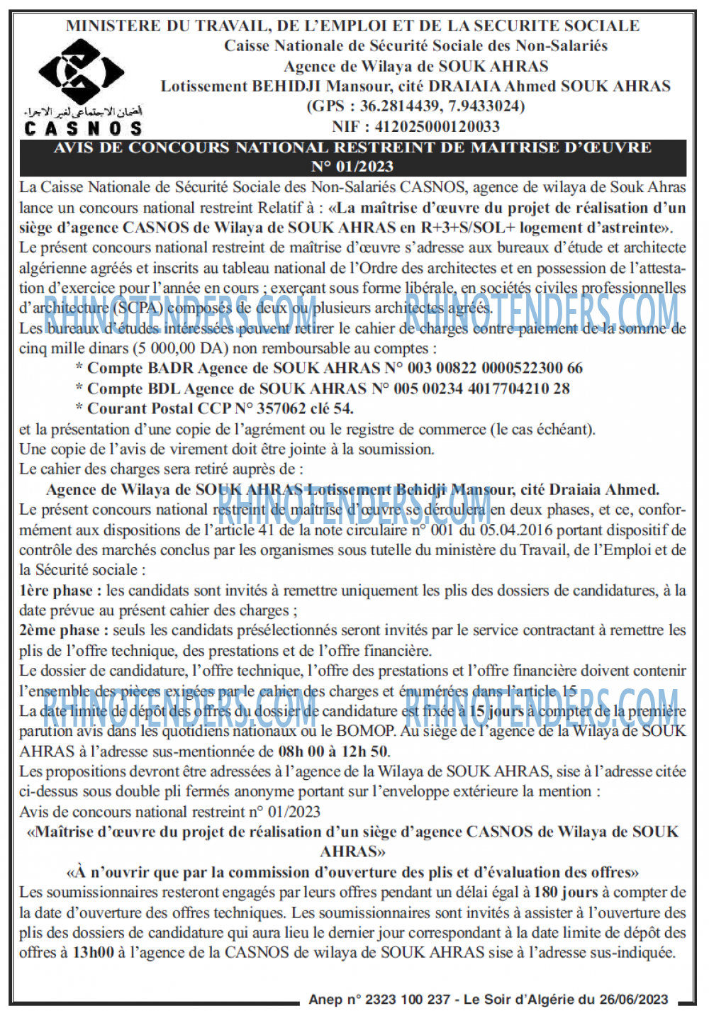 LE SOIR D'ALGERIE