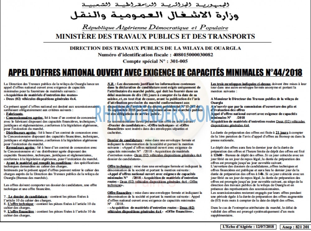 L'ECHO D'ALGERIE