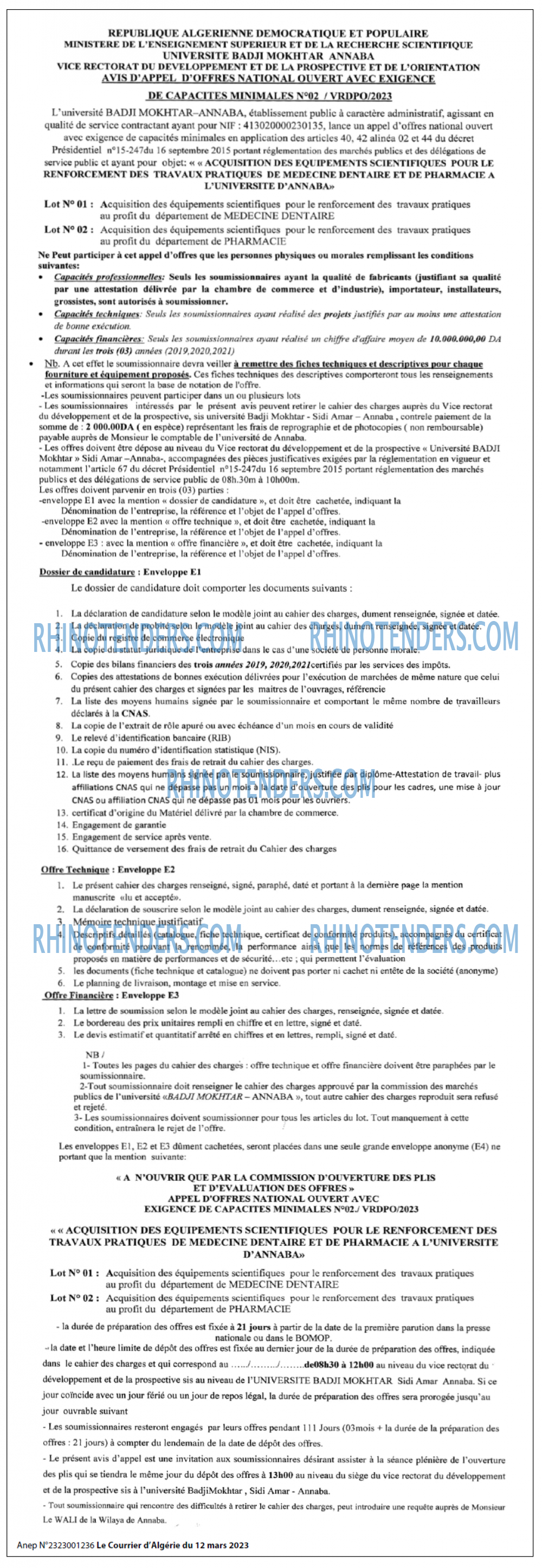 Le Courrier d'Algerie