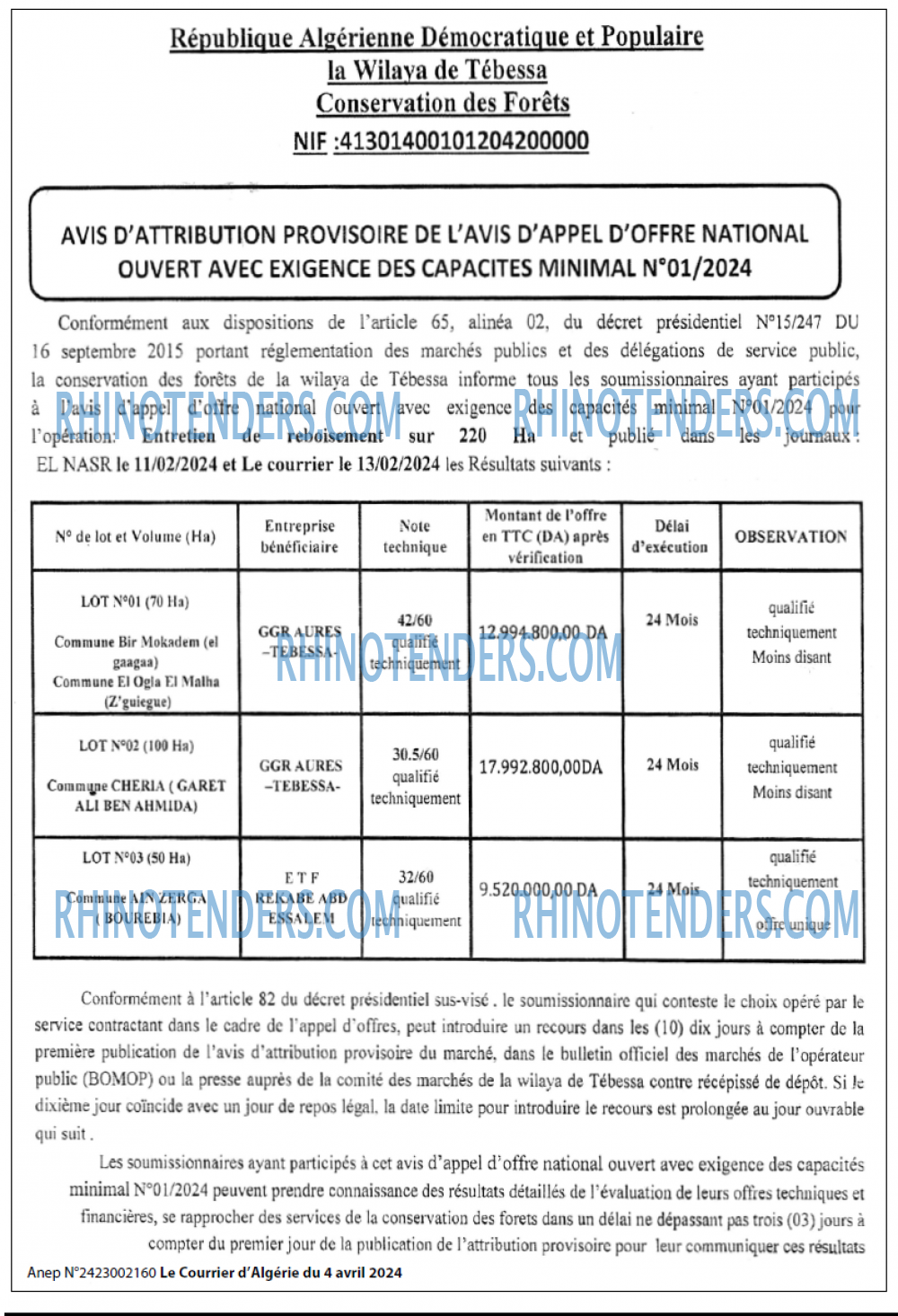 Le Courrier d'Algerie