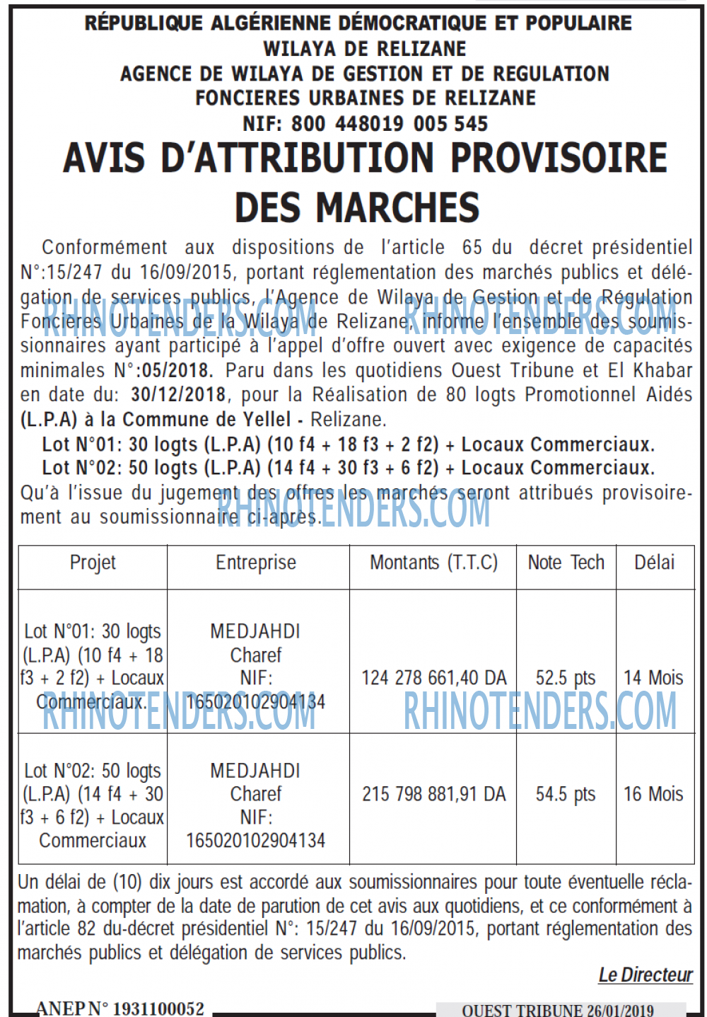 ouest TRIBUNE
