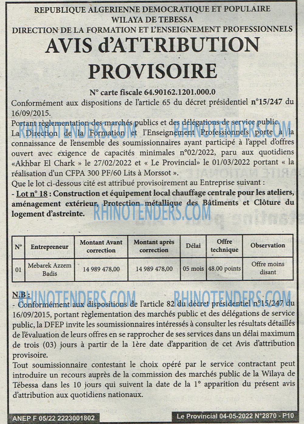 LE PROVINCIAL