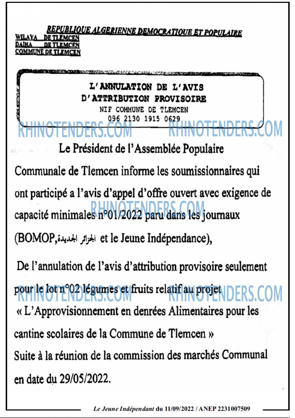 Le jeune indépendant