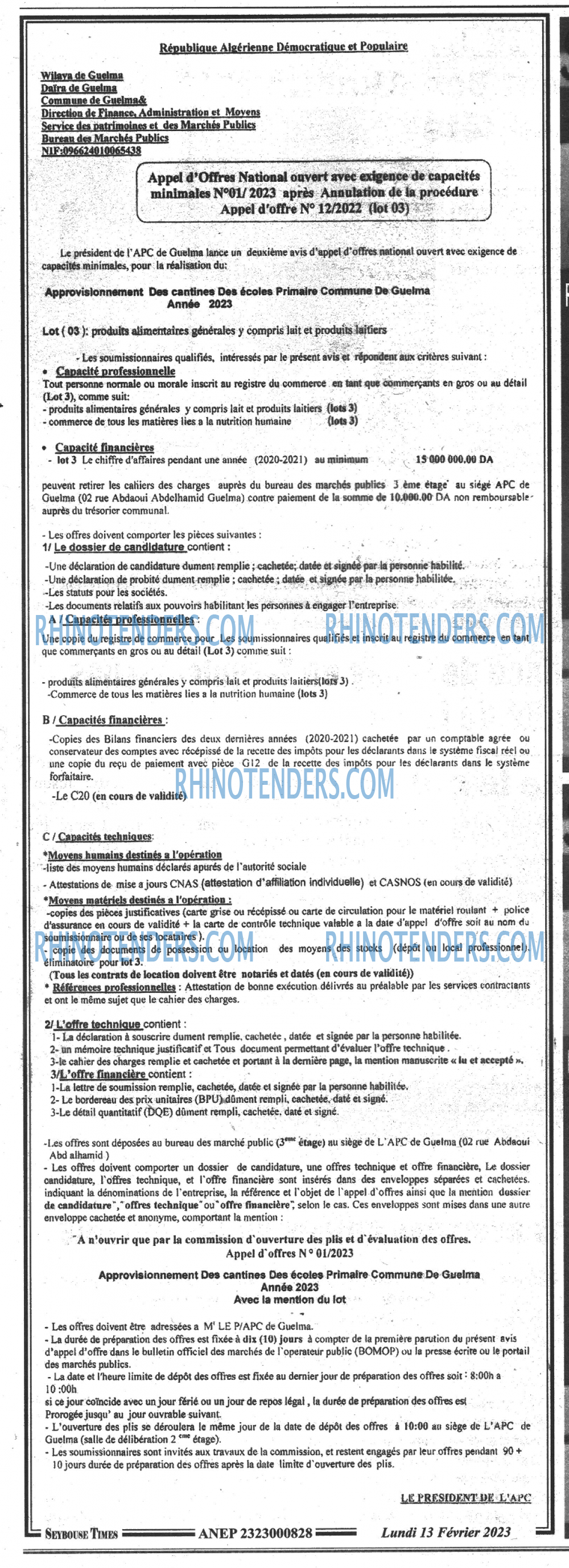 SEYBOUSSE TIMES