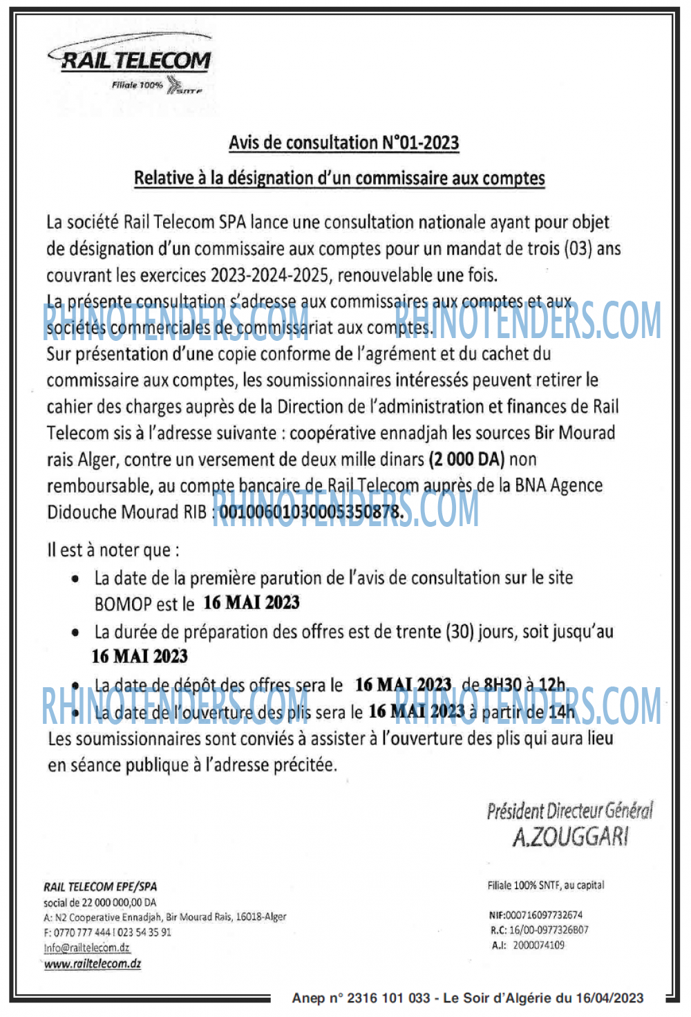 LE SOIR D'ALGERIE