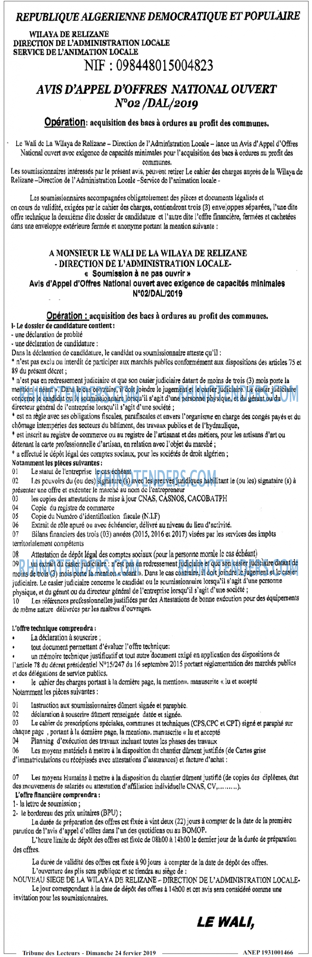 TRIBUNE DES LECTEURS