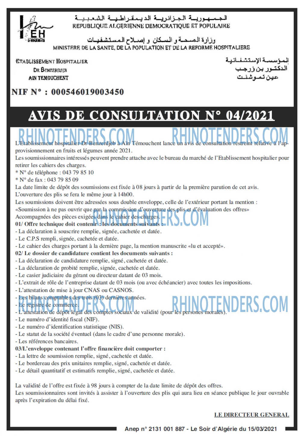 LE SOIR D'ALGERIE