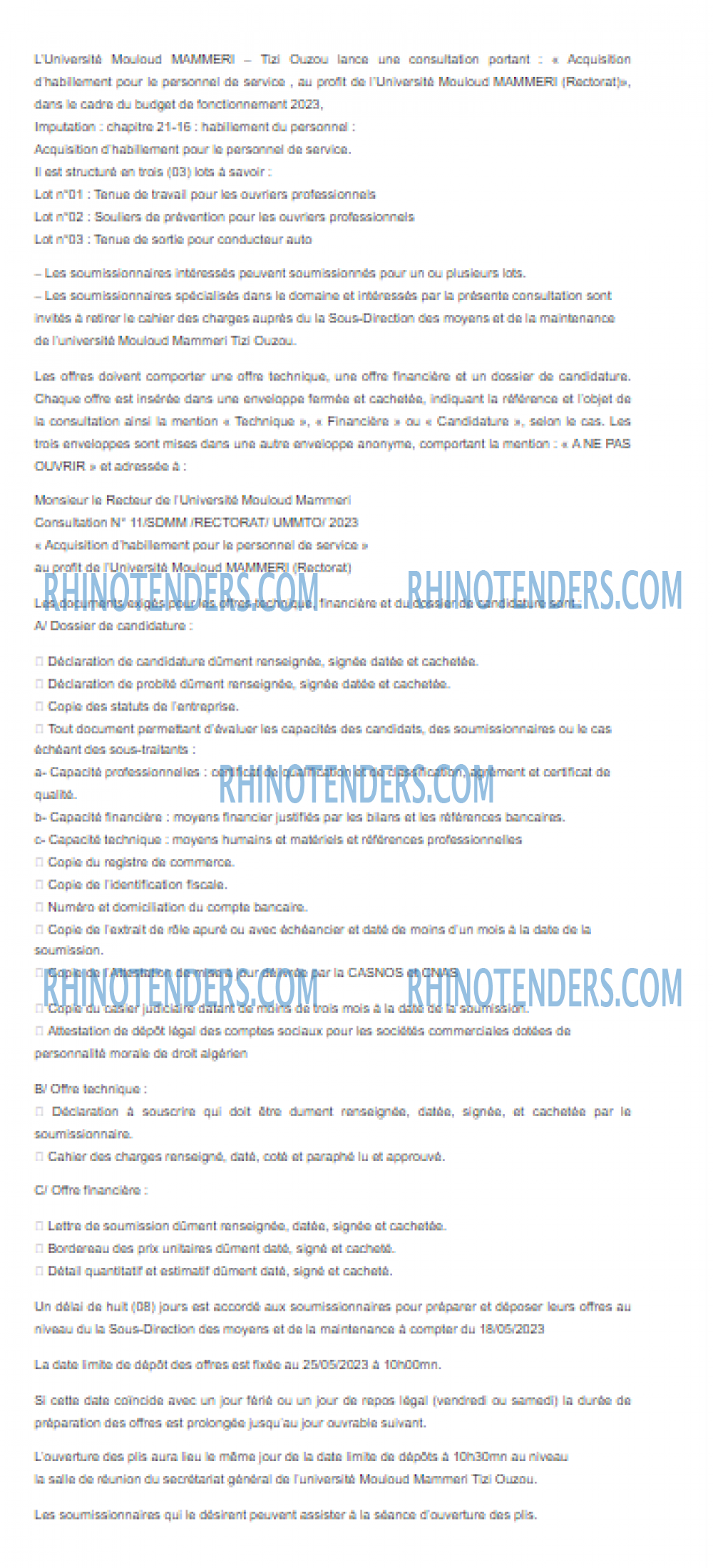 Rhinotenders