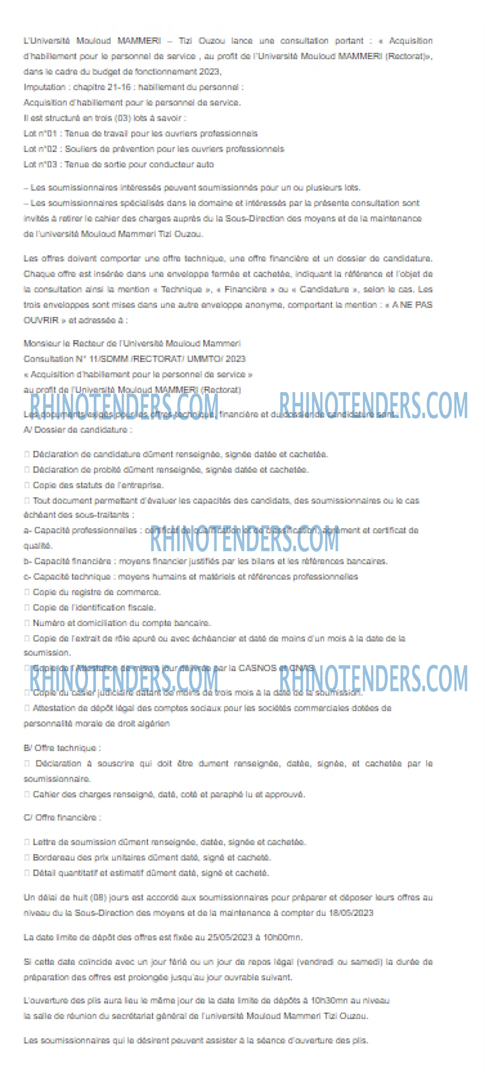 Rhinotenders