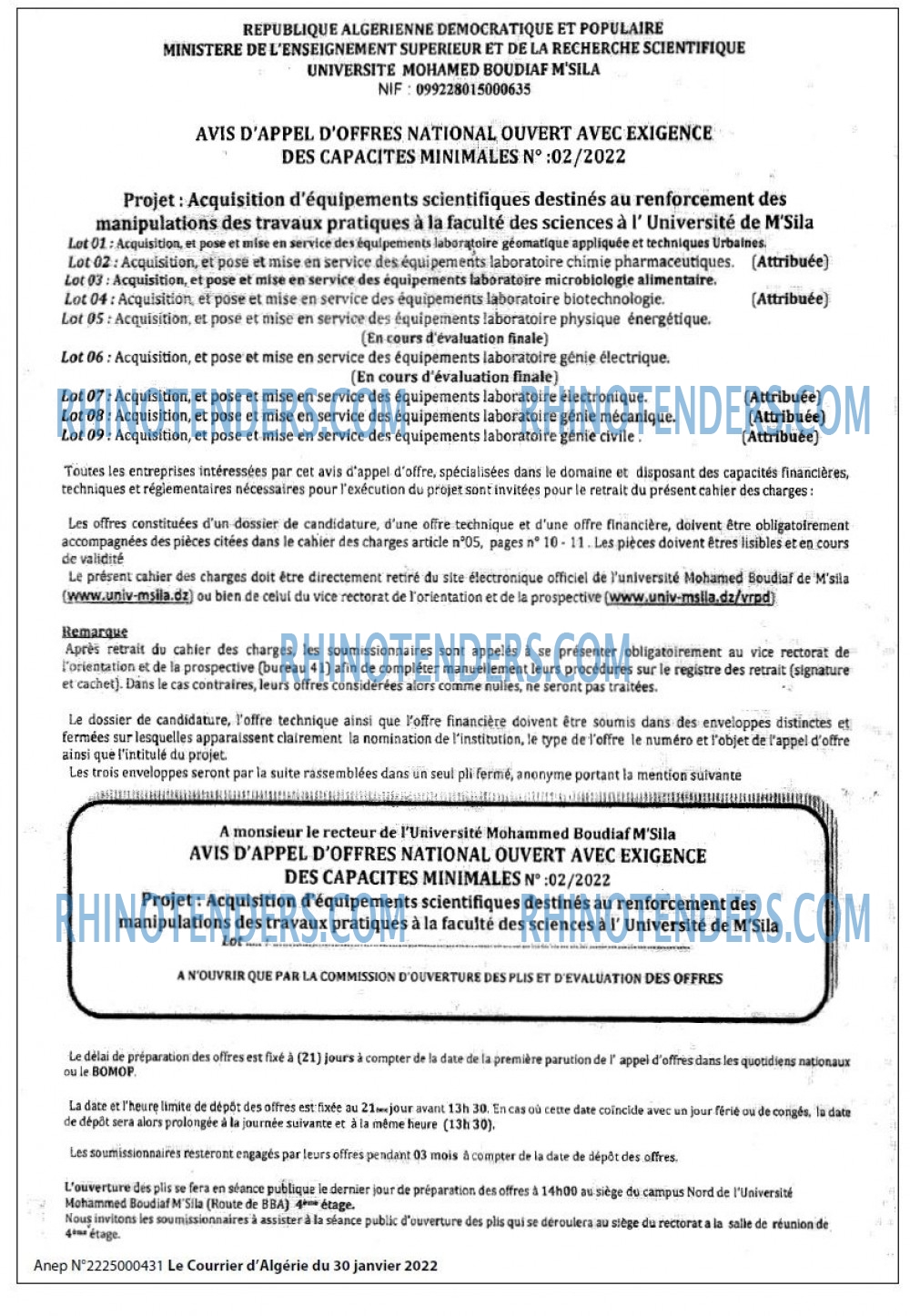 Le Courrier d'Algerie