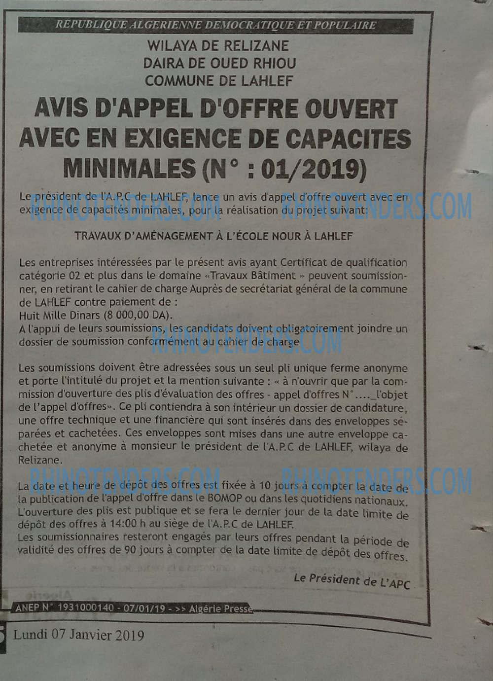 ALGERIE PRESSE