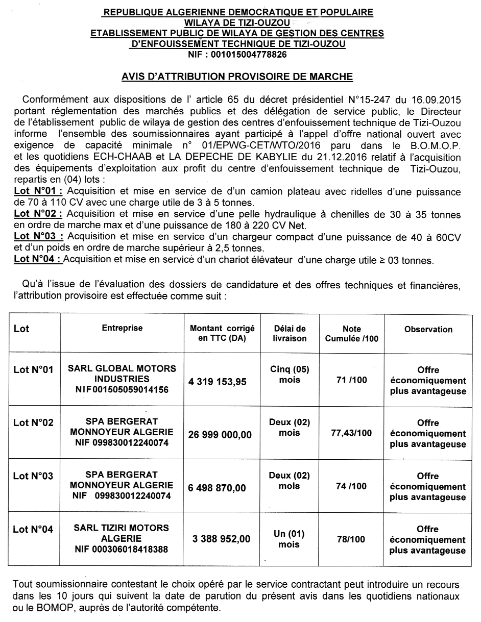 LA DEPECHE DE KABYLIE