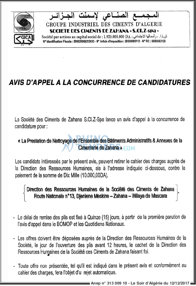 LE SOIR D'ALGERIE