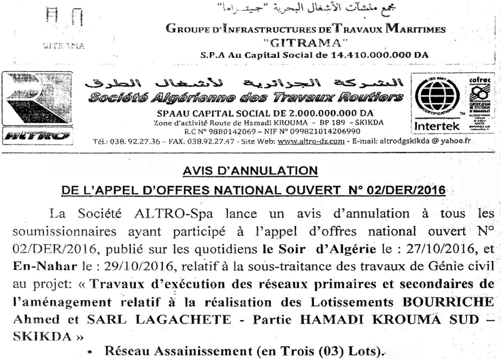 LE SOIR D'ALGERIE