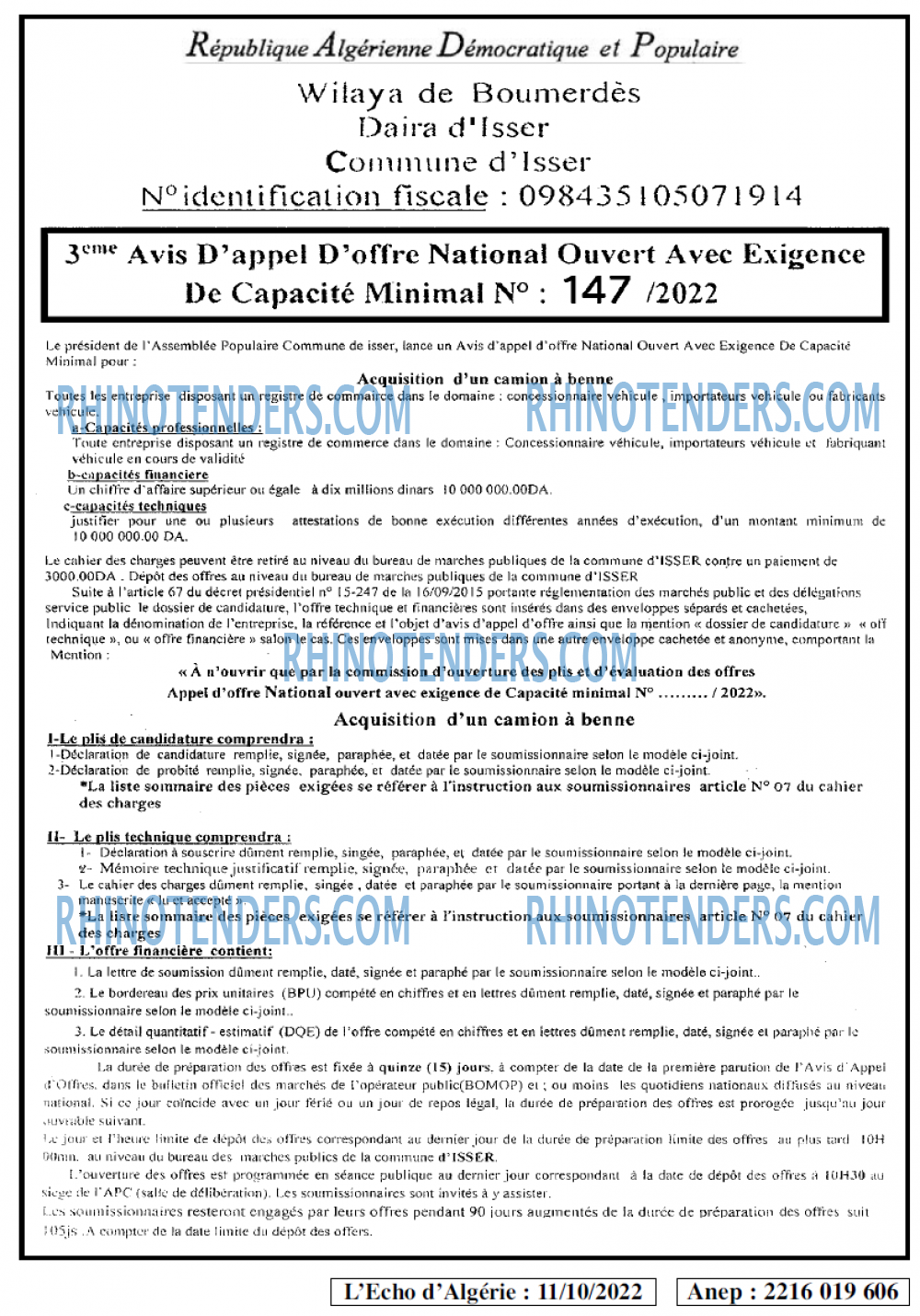 L'ECHO D'ALGERIE