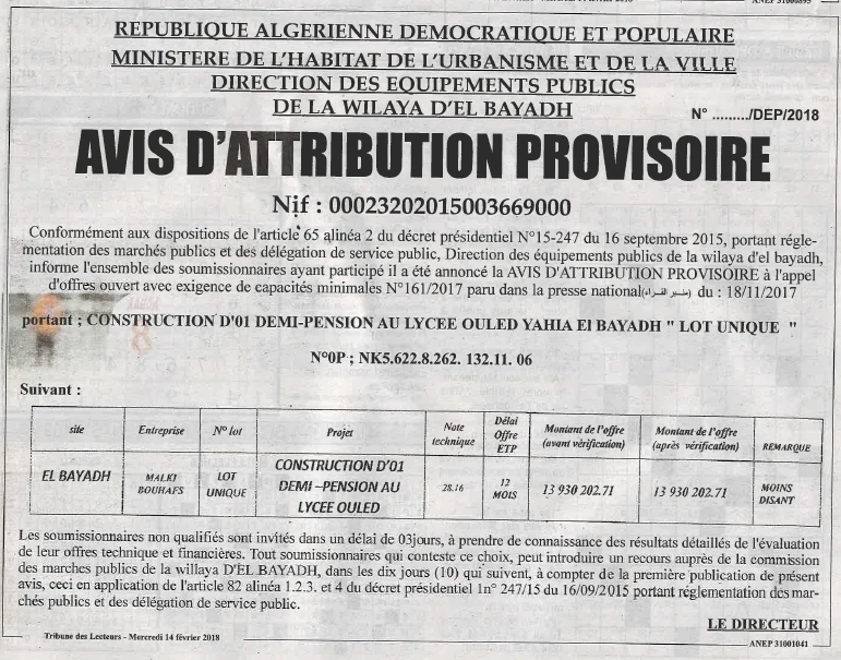 TRIBUNE DES LECTEURS