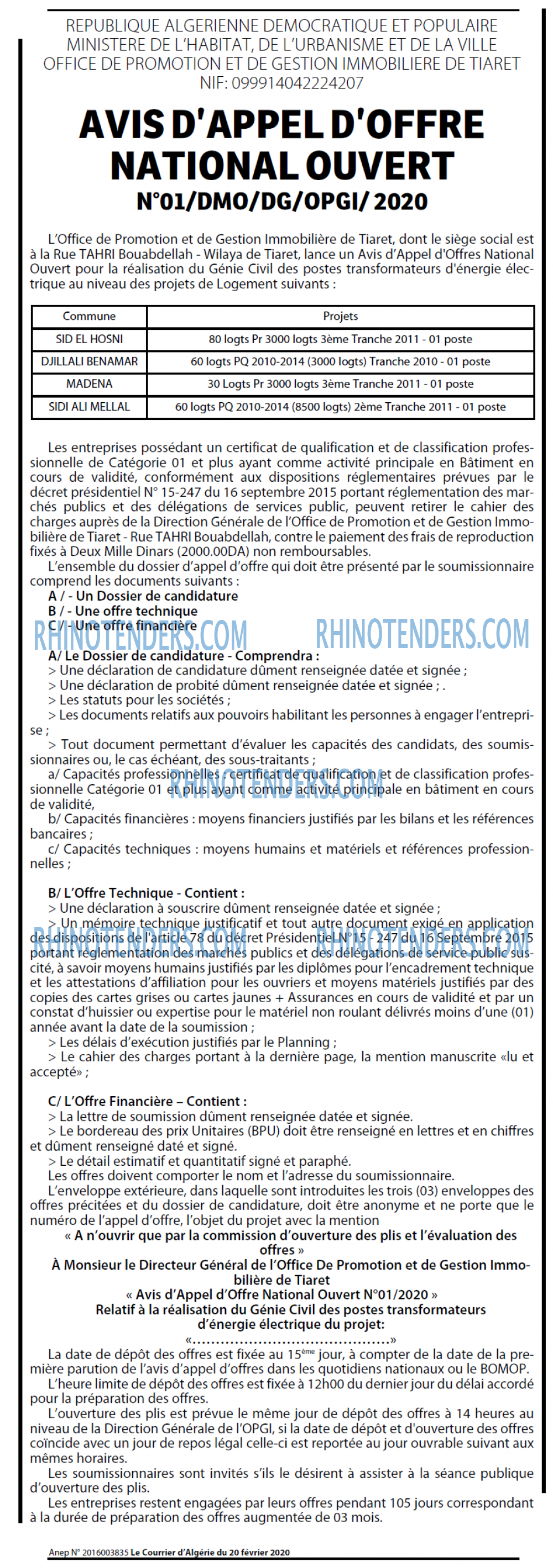 Le Courrier d'Algerie