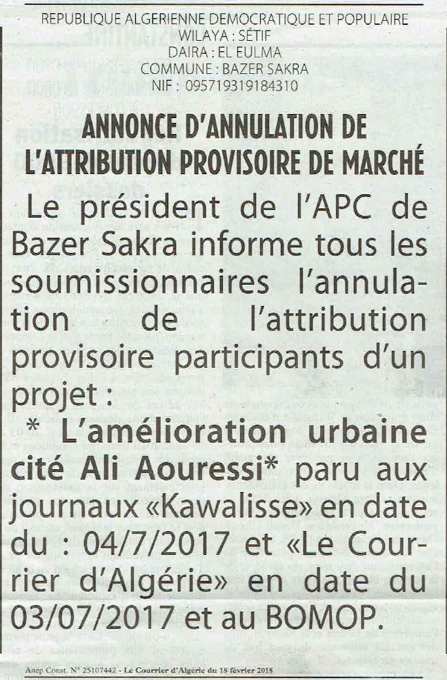 Le Courrier d'Algerie