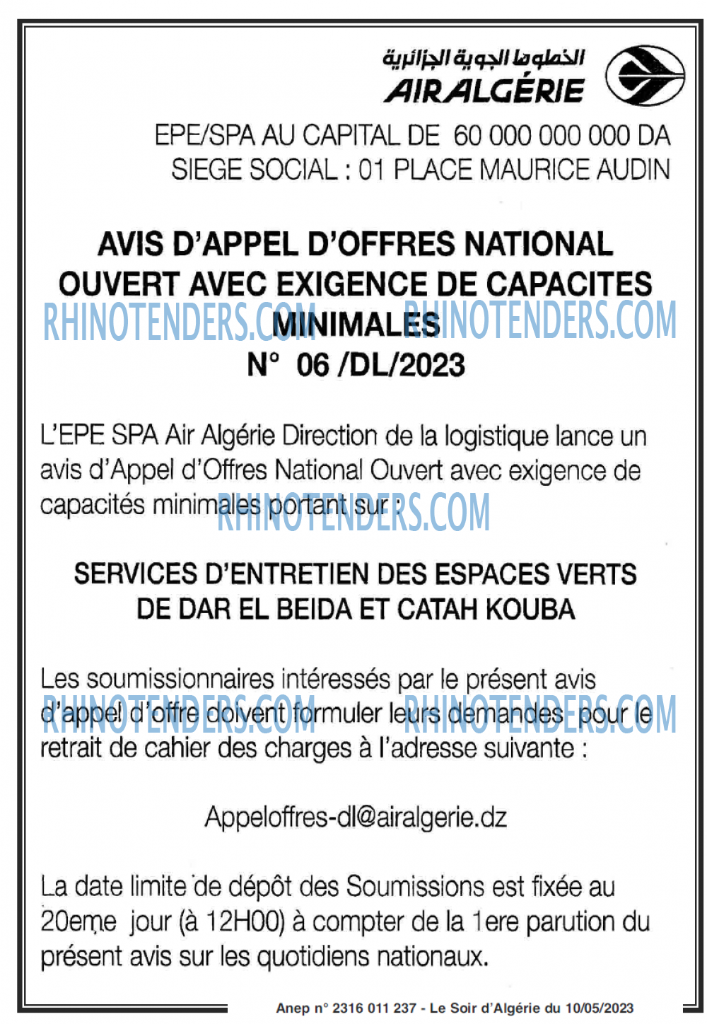 LE SOIR D'ALGERIE