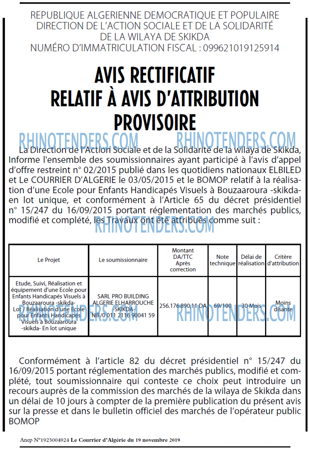 Le Courrier d'Algerie