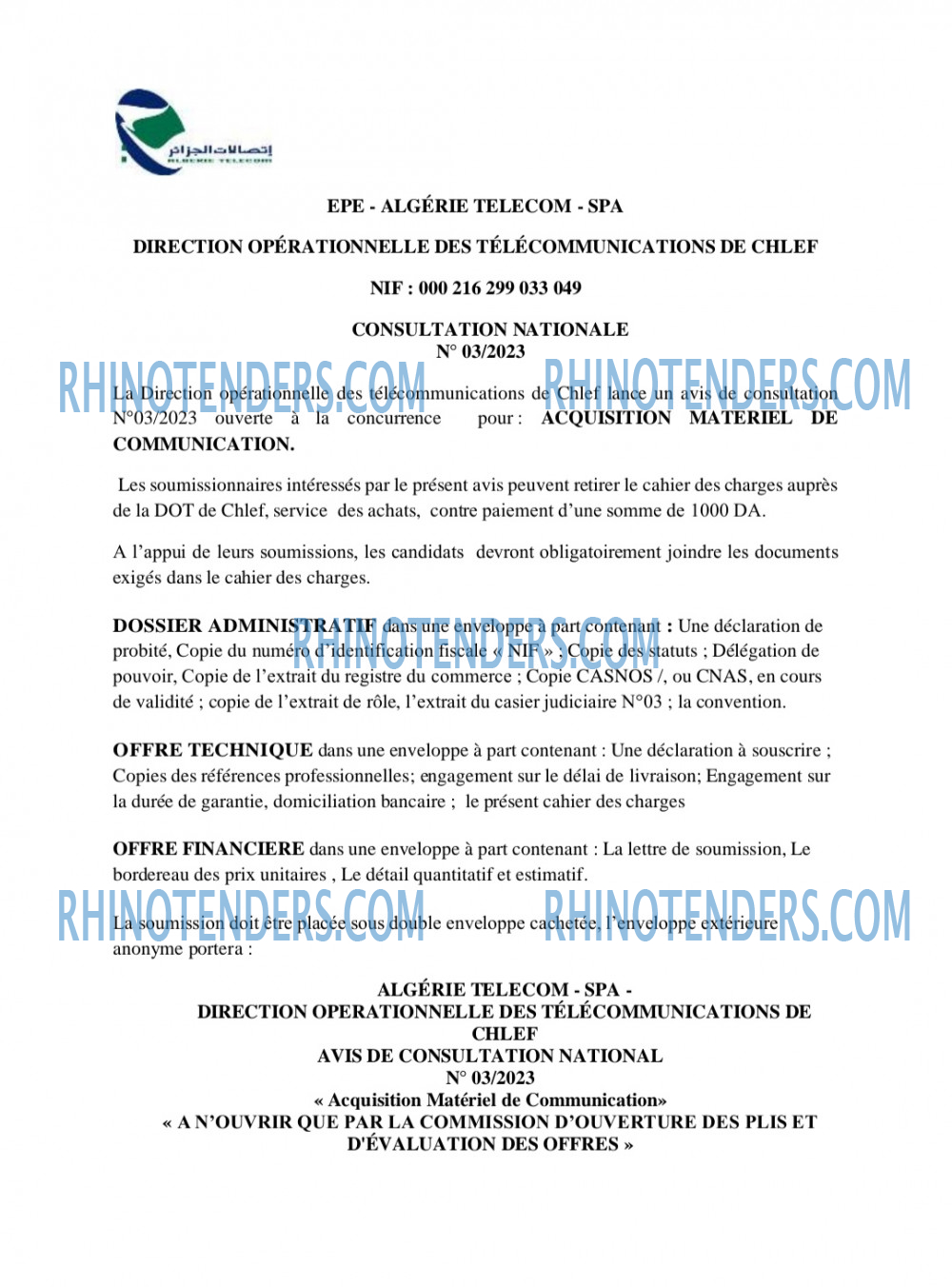 Rhinotenders
