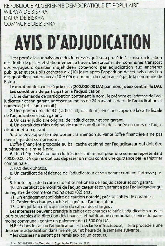 Le Courrier d'Algerie