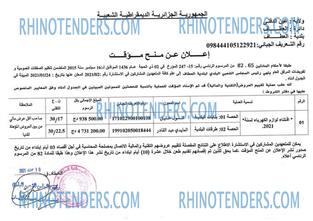 Rhinotenders
