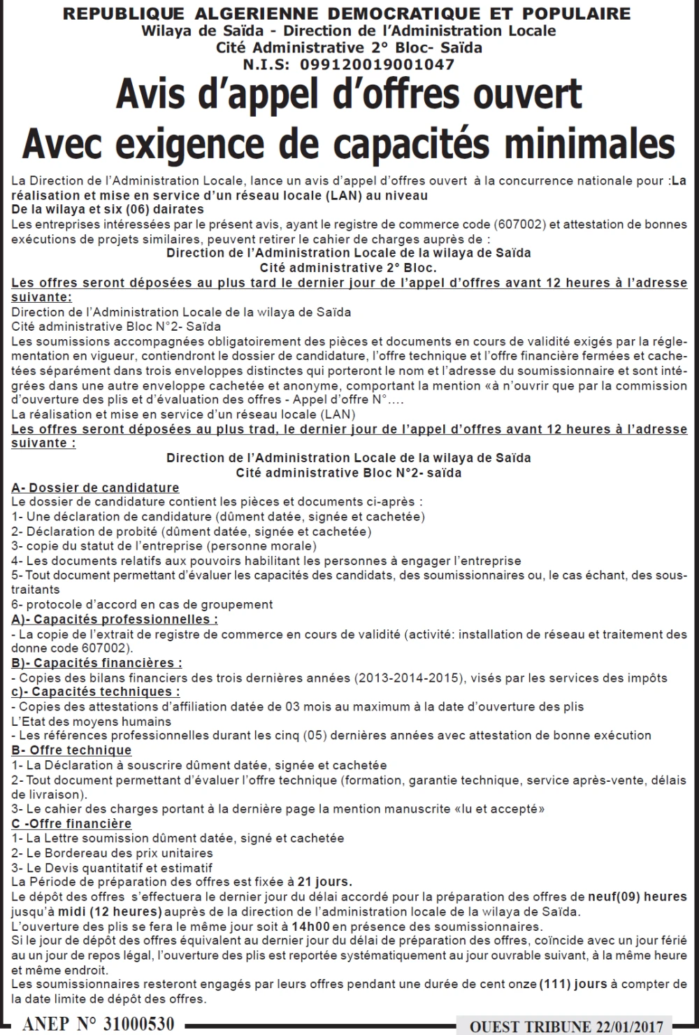 ouest TRIBUNE