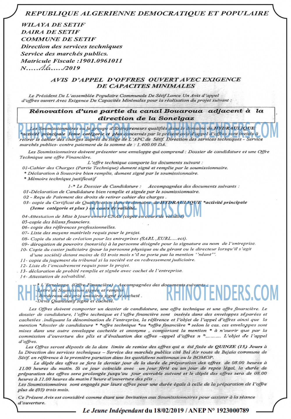 Jeune Independant