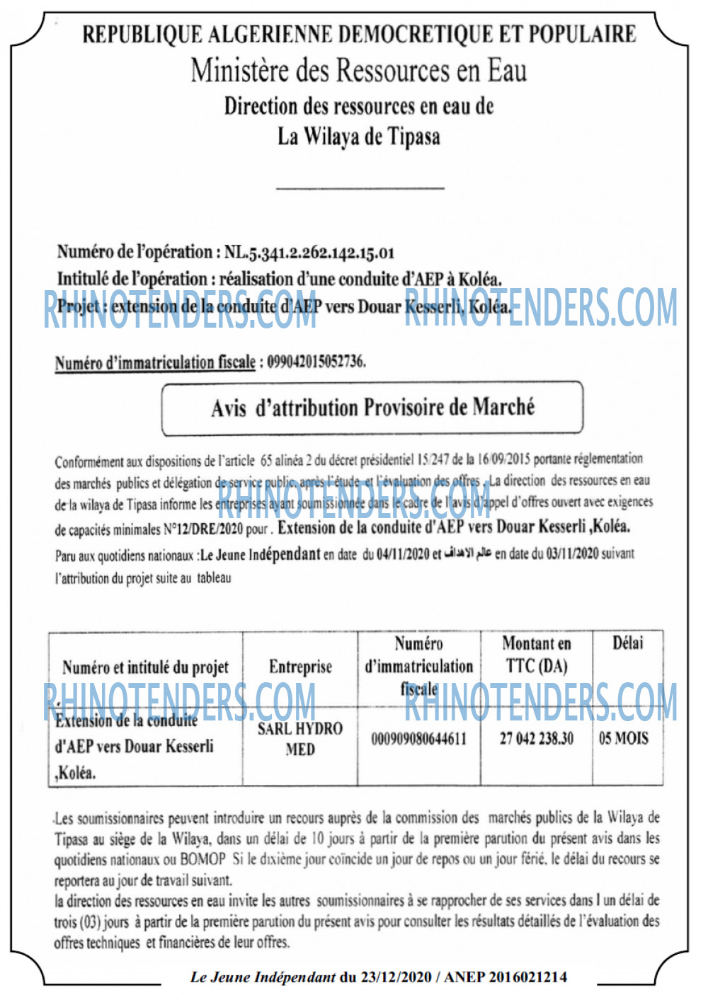 Jeune Independant