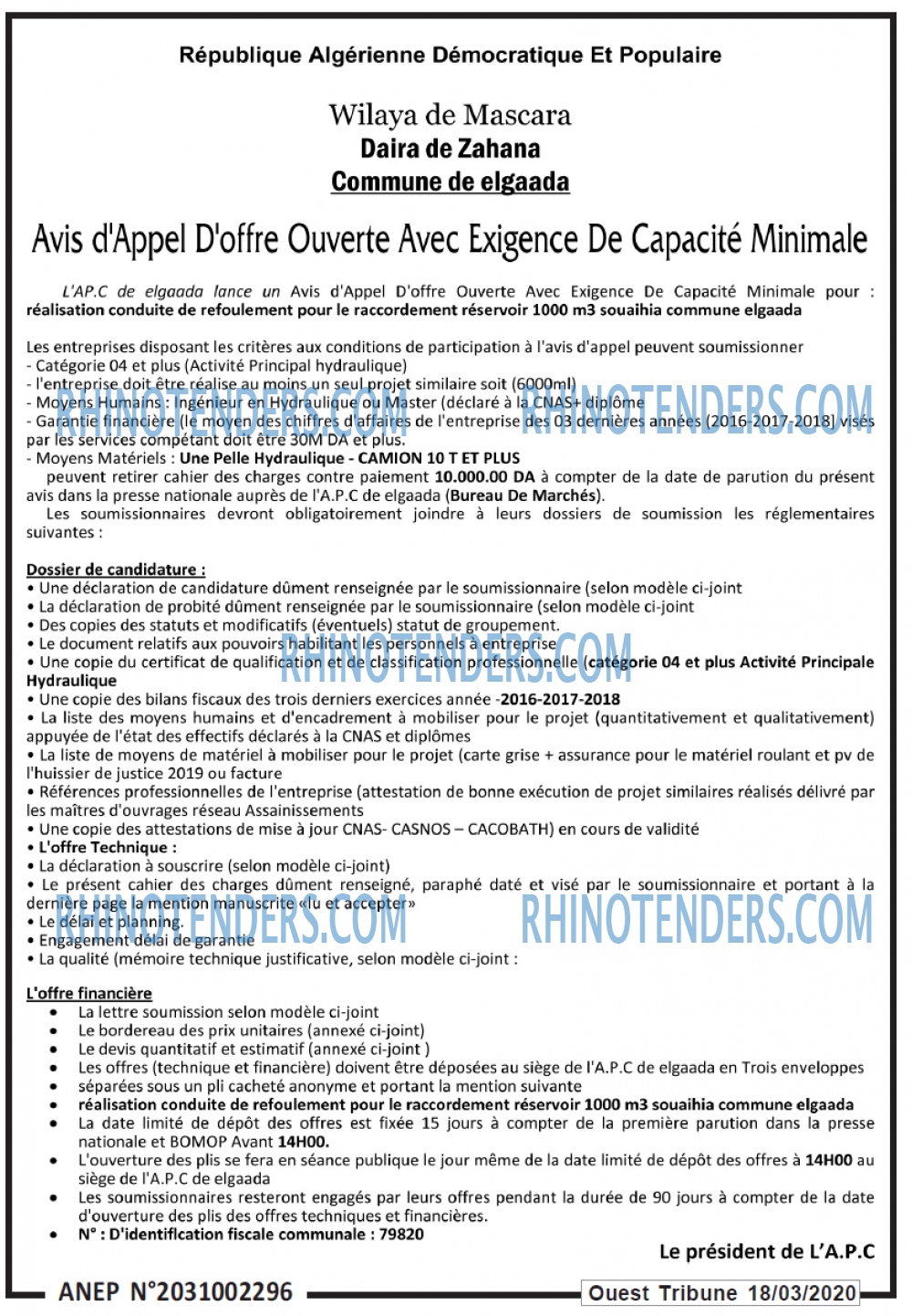 ouest TRIBUNE