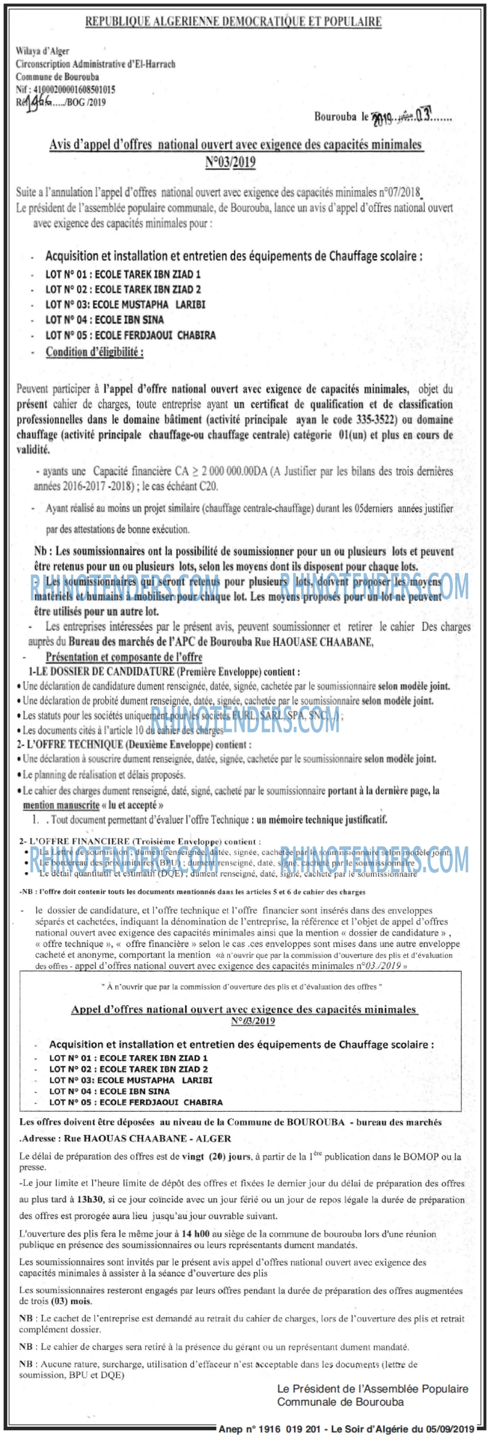 LE SOIR D'ALGERIE