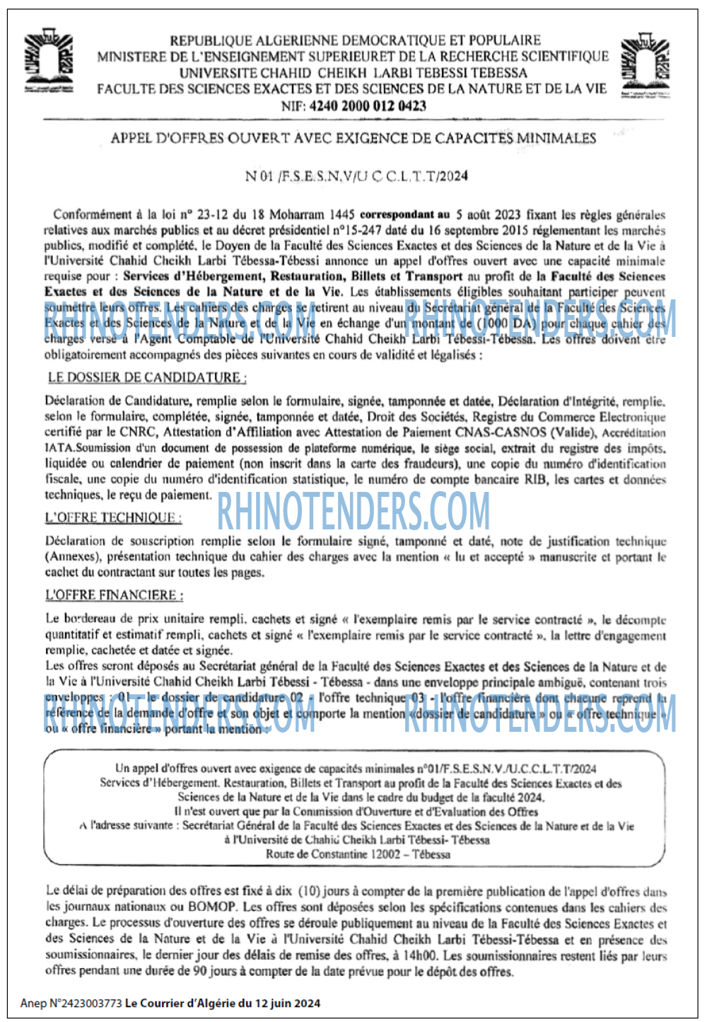 Le Courrier d'Algerie