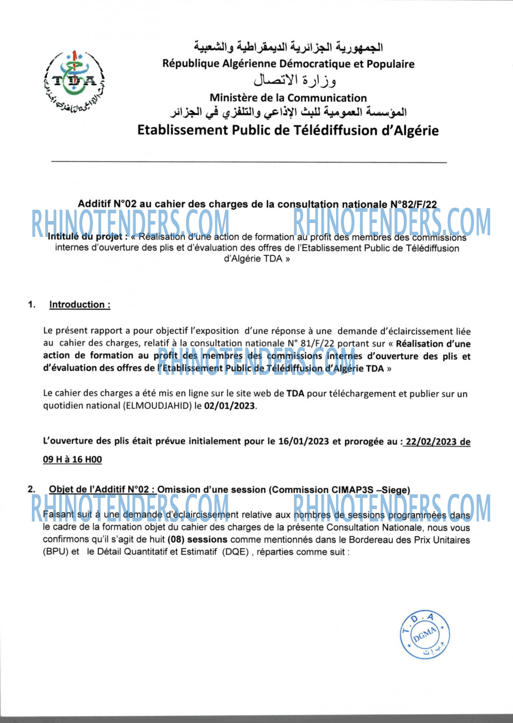 TDA - Télédiffusion d'Algérie
