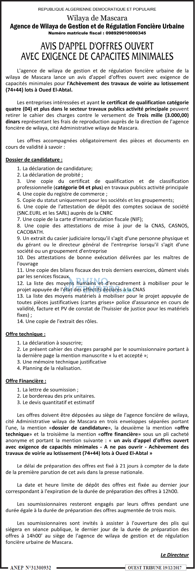 ouest TRIBUNE