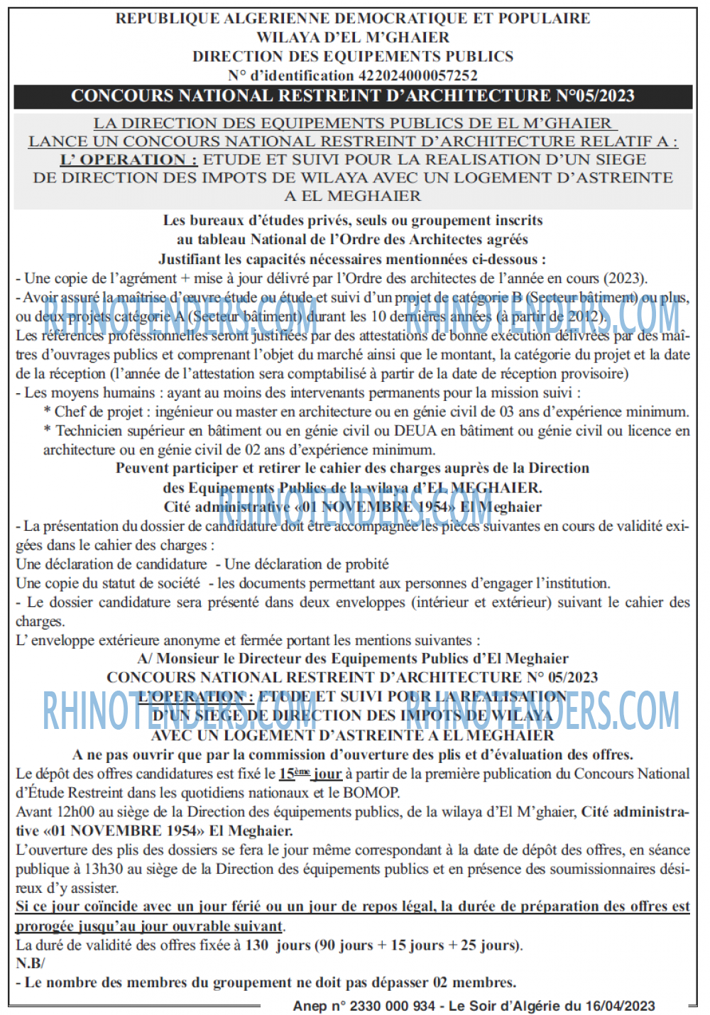 LE SOIR D'ALGERIE