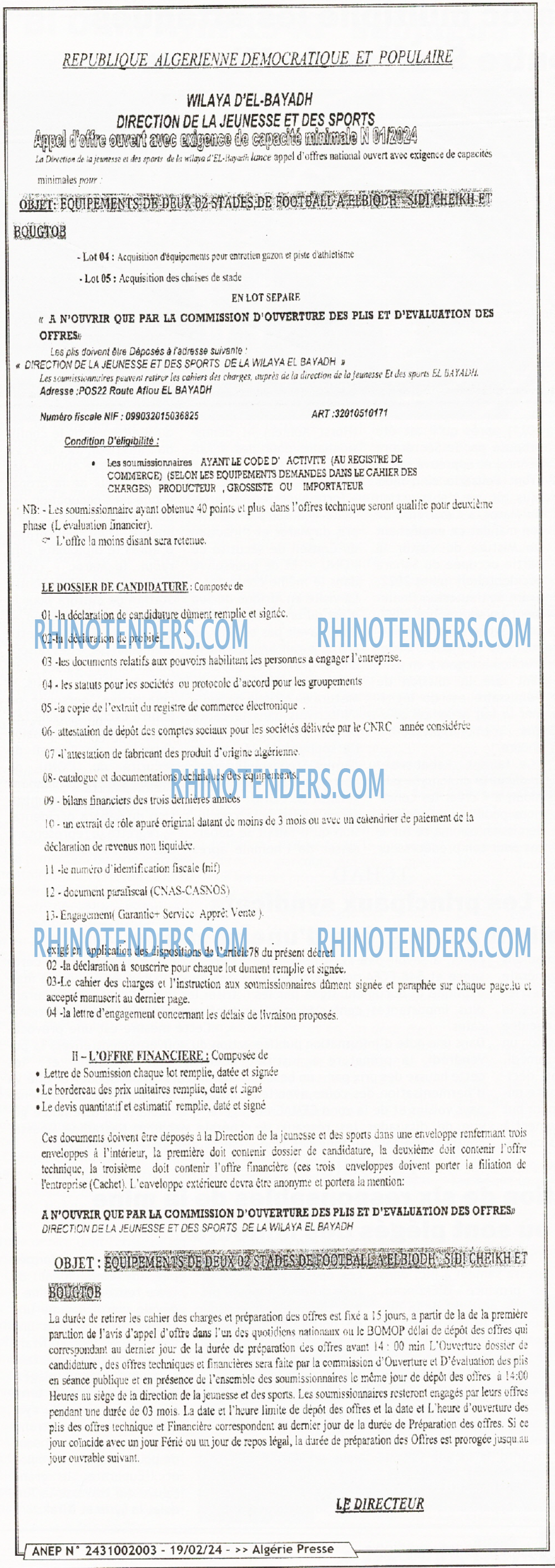 ALGERIE PRESSE