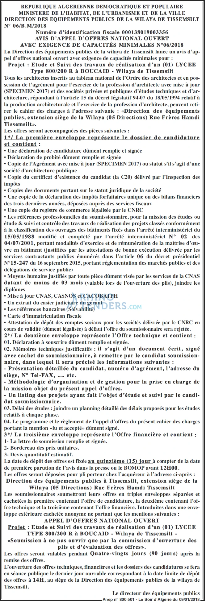 LE SOIR D'ALGERIE