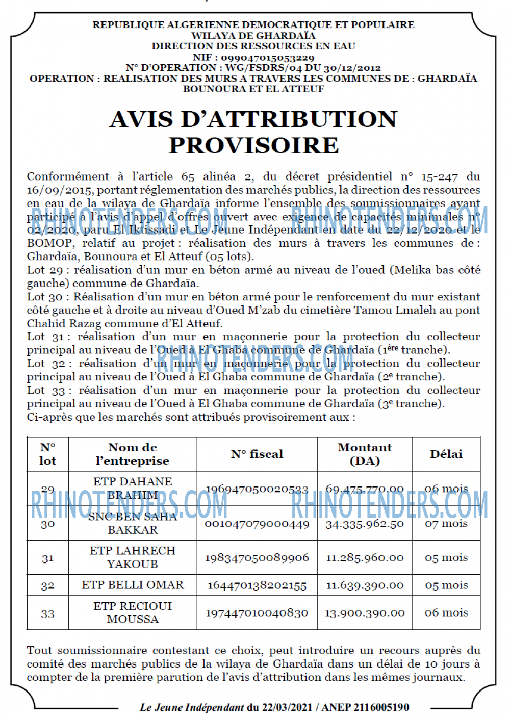 Jeune Independant