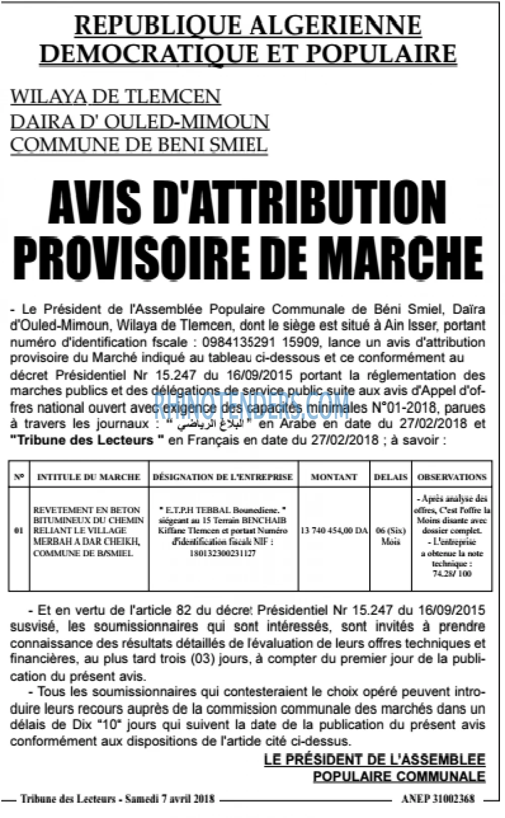 TRIBUNE DES LECTEURS
