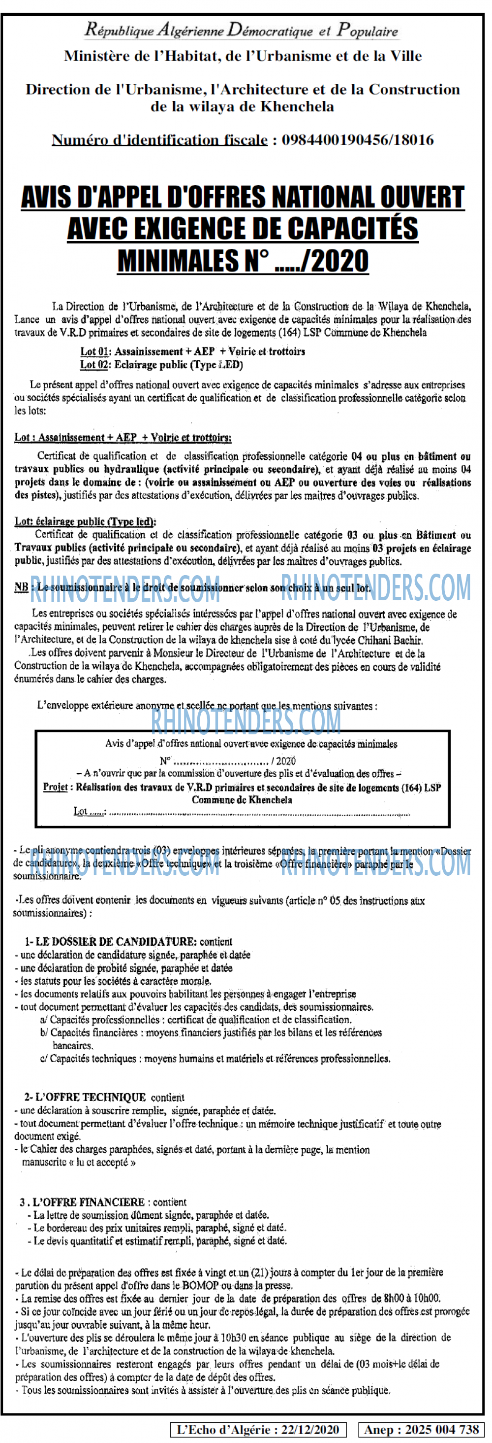 L'ECHO D'ALGERIE