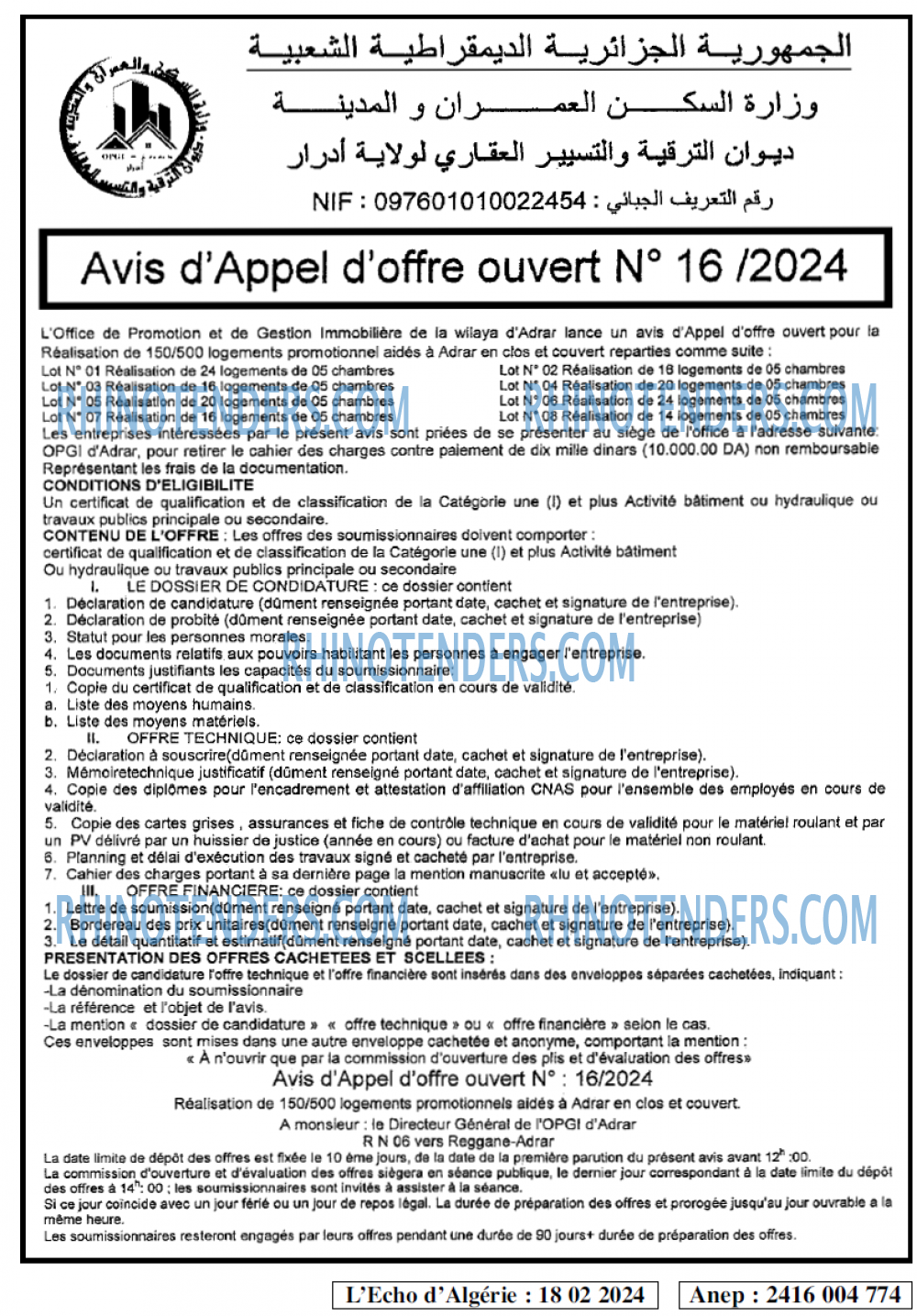 L'ECHO D'ALGERIE