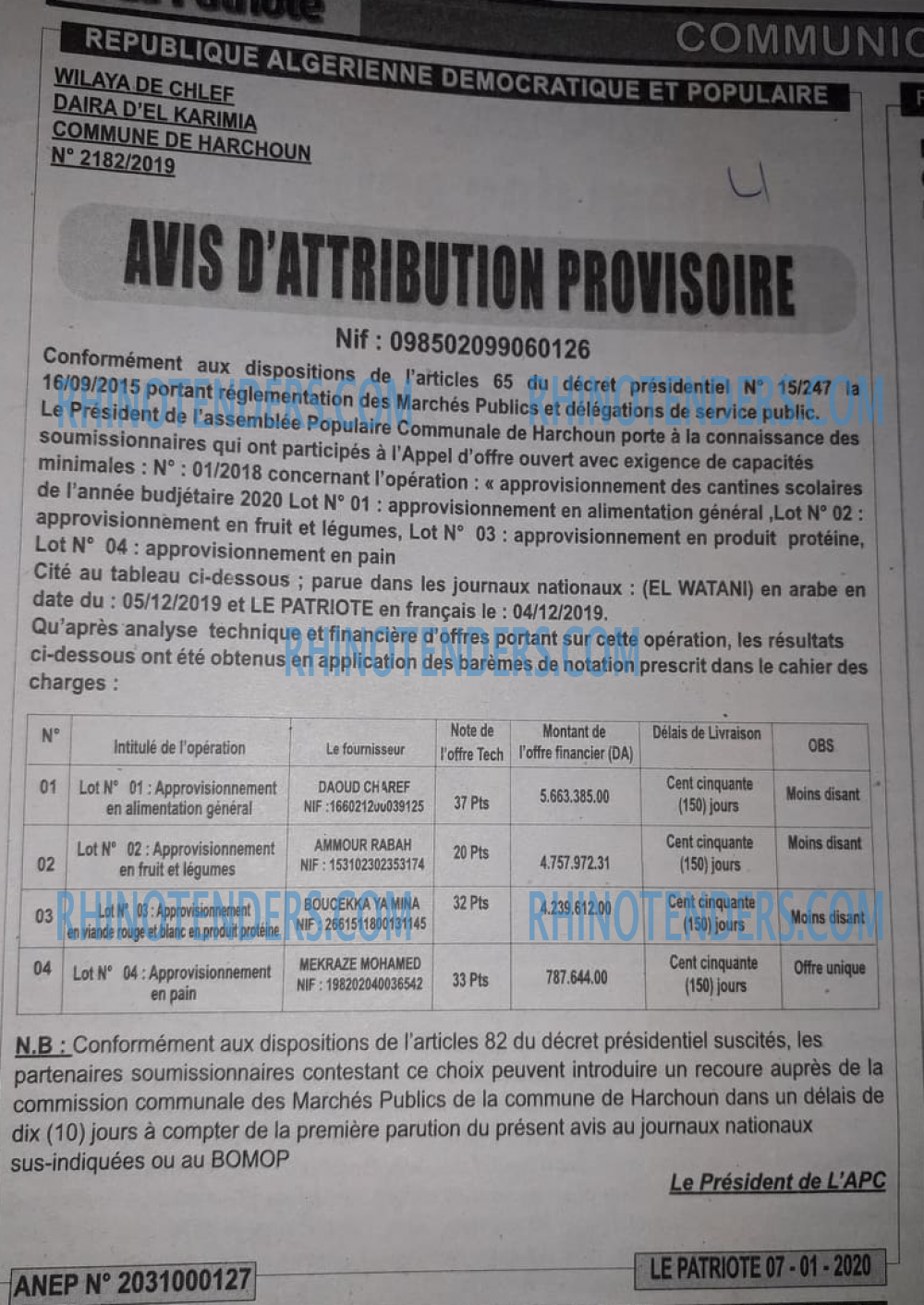 LE PATRIOTE