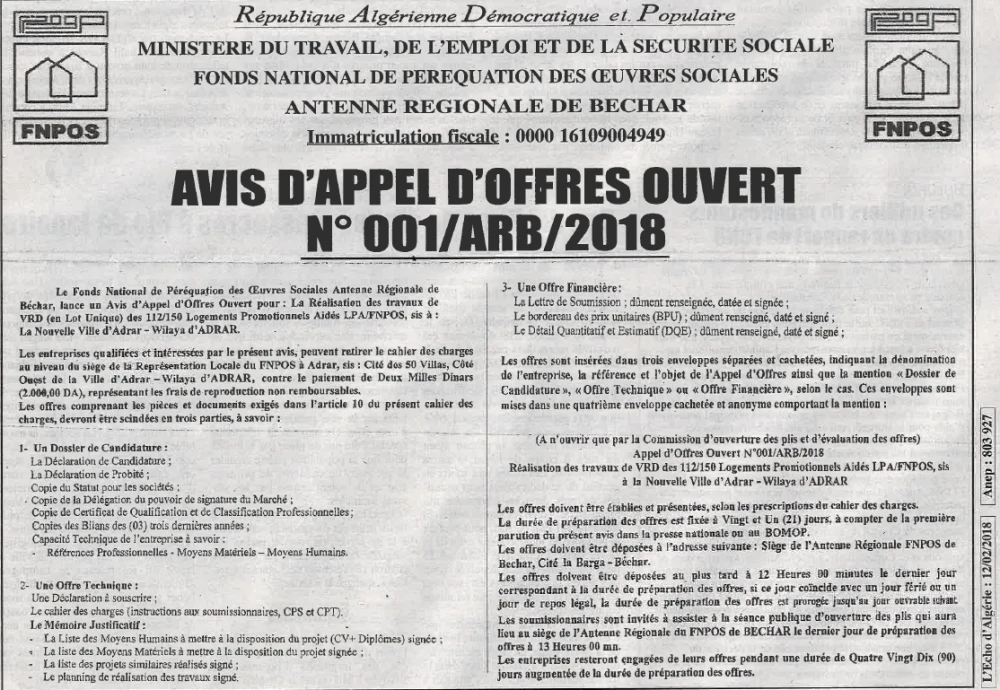 L'ECHO D'ALGERIE